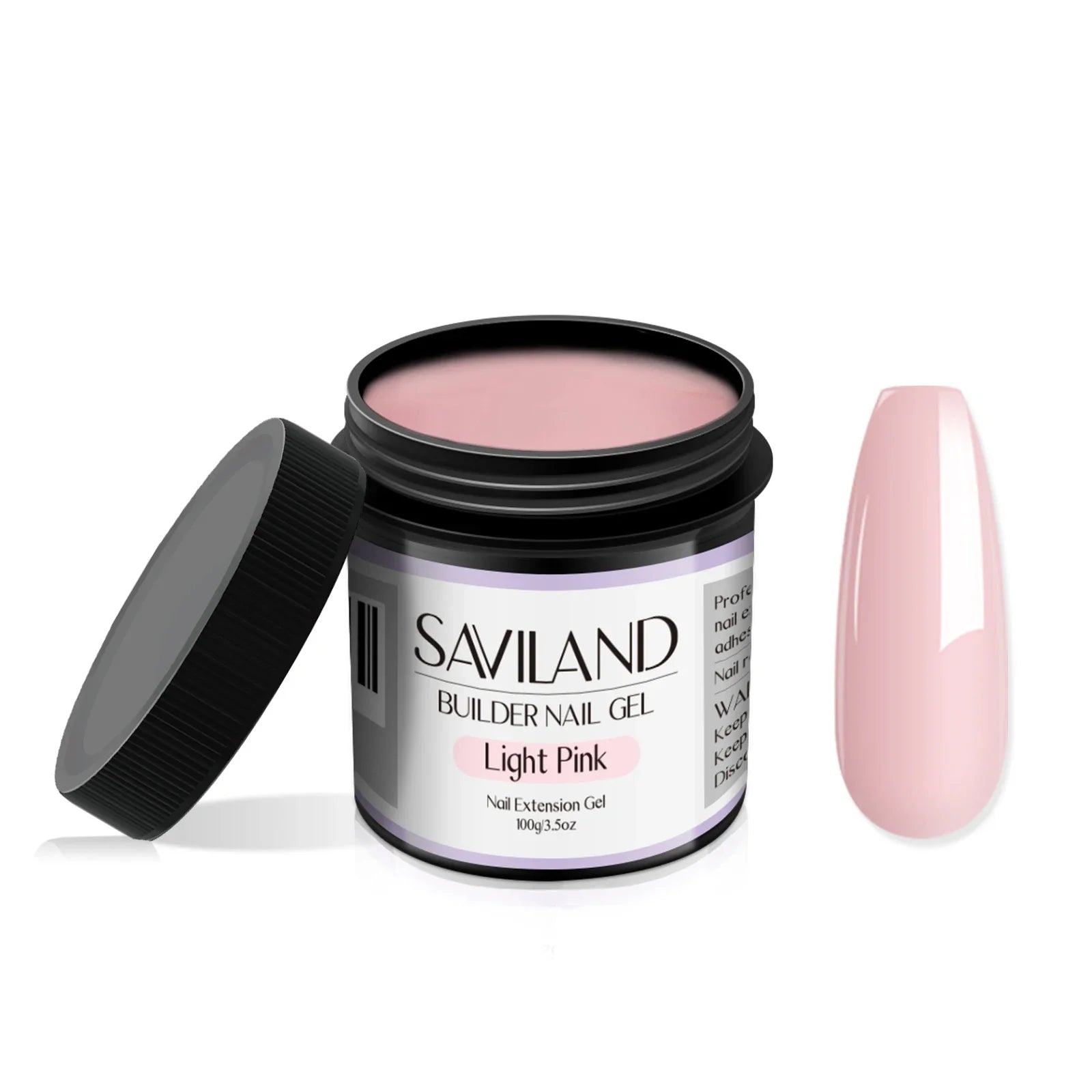 Gel constructor de uñas Saviland 100 g – Transparente, nude y rosa