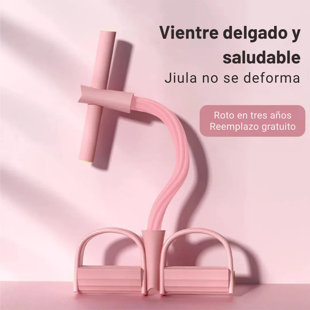 Entrenador de resistencia con pedal y 6 tubos elásticos para entrenamiento en casa y gimnasio