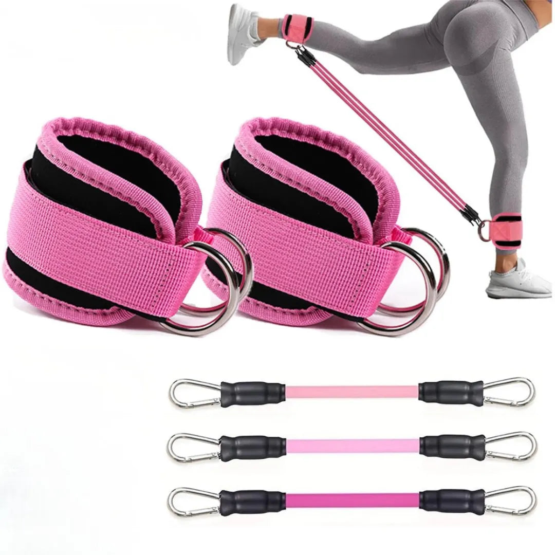 Correa de resistencia con pedal y 6 tubos elásticos