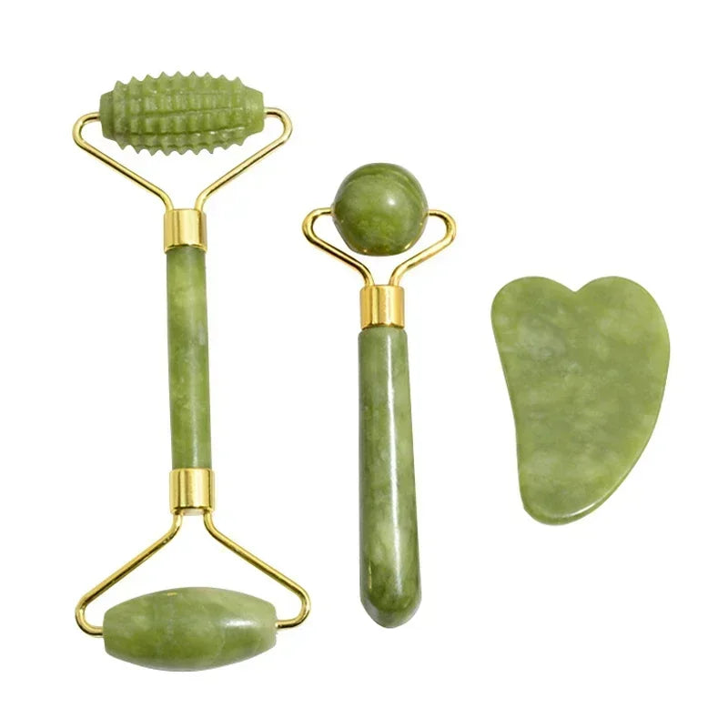 Rodillo de jade natural y Gua Sha - Lunna 