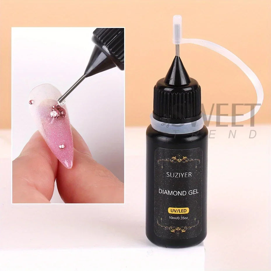 Pegamento para uñas con diamantes de imitación de 10 ml – Fijación fuerte - Lunna